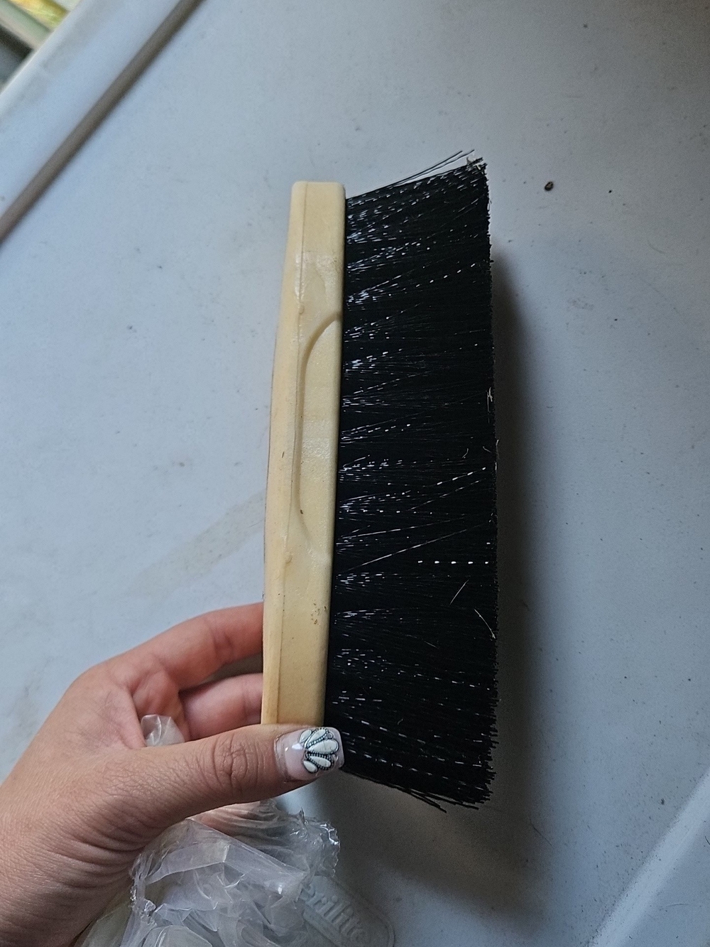 Horse Brush with Black Bristles